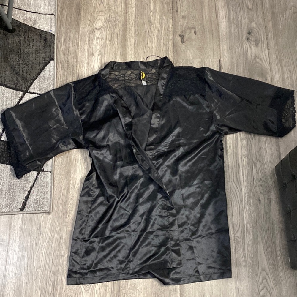 Black Lace Robe